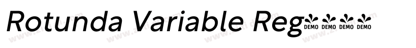 Rotunda Variable Reg字体转换 Rotunda Variable Reg字体转换